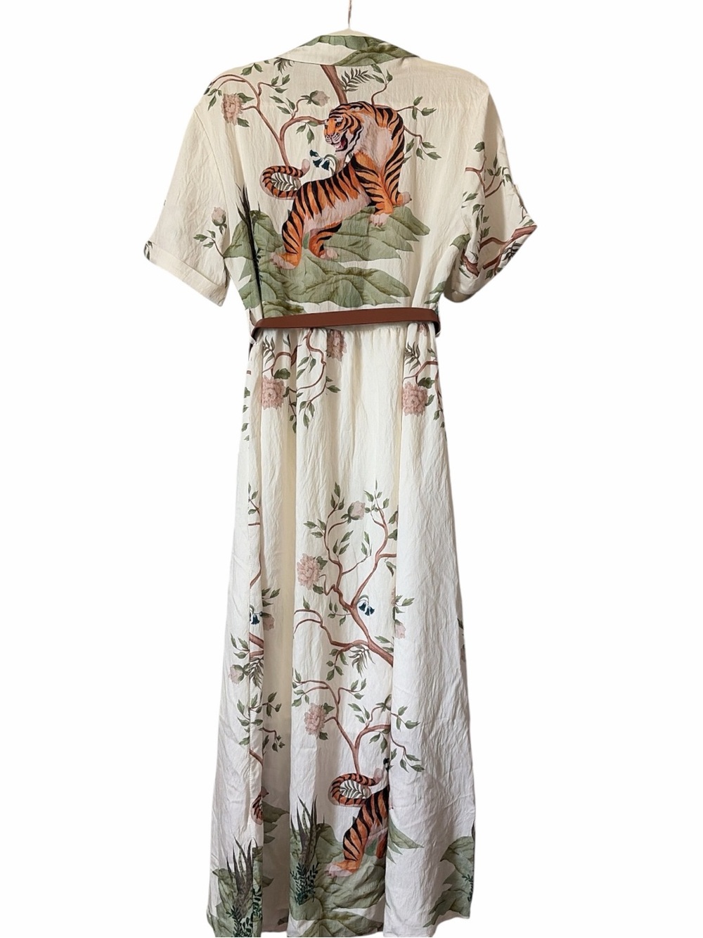 Tiger maxi shirt dress